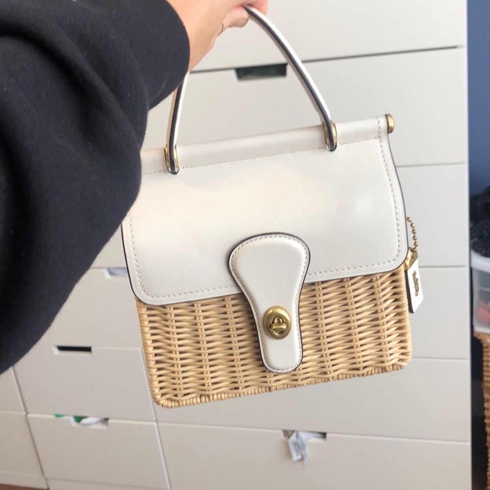 Coach wicker crossbody